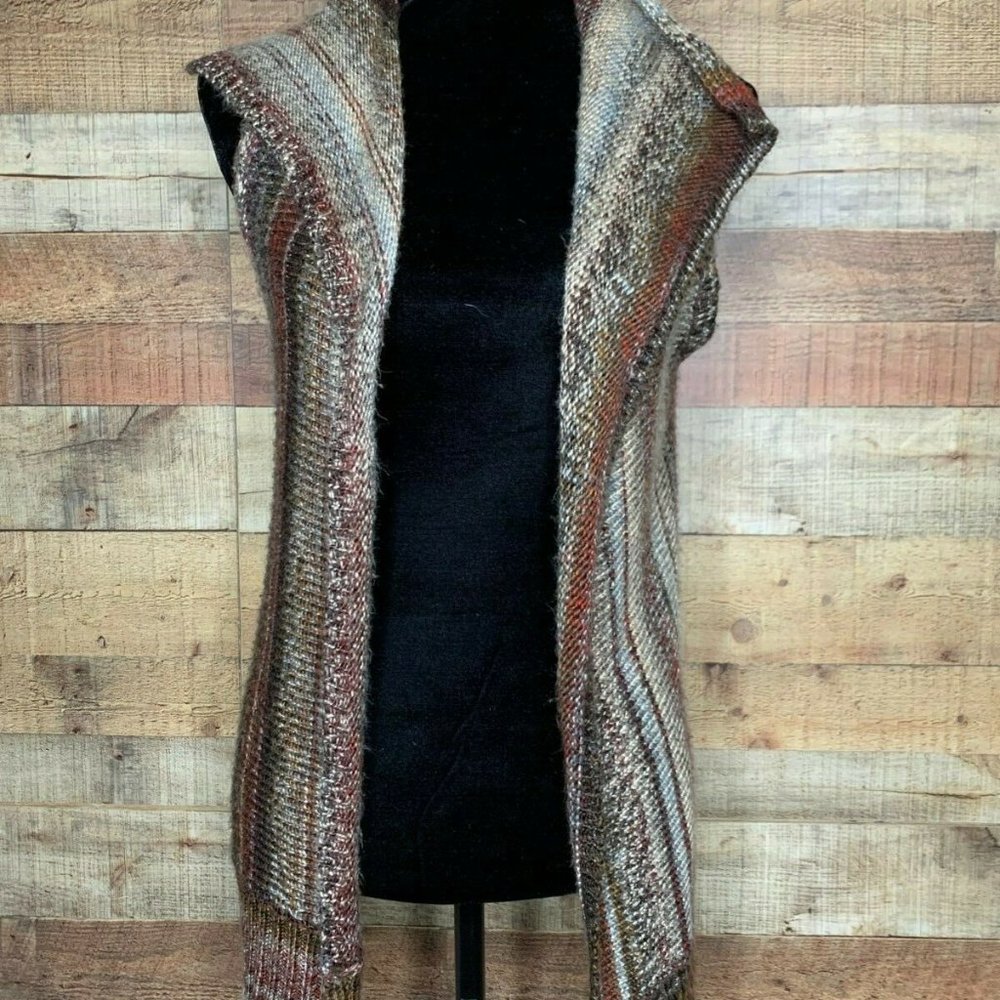 Womens Multi Color Open Front Cardigan